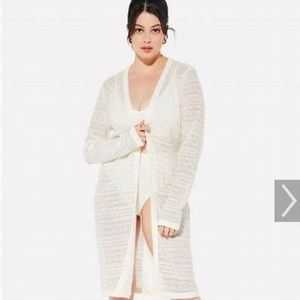 Fabletic Yitty long white cardigan
